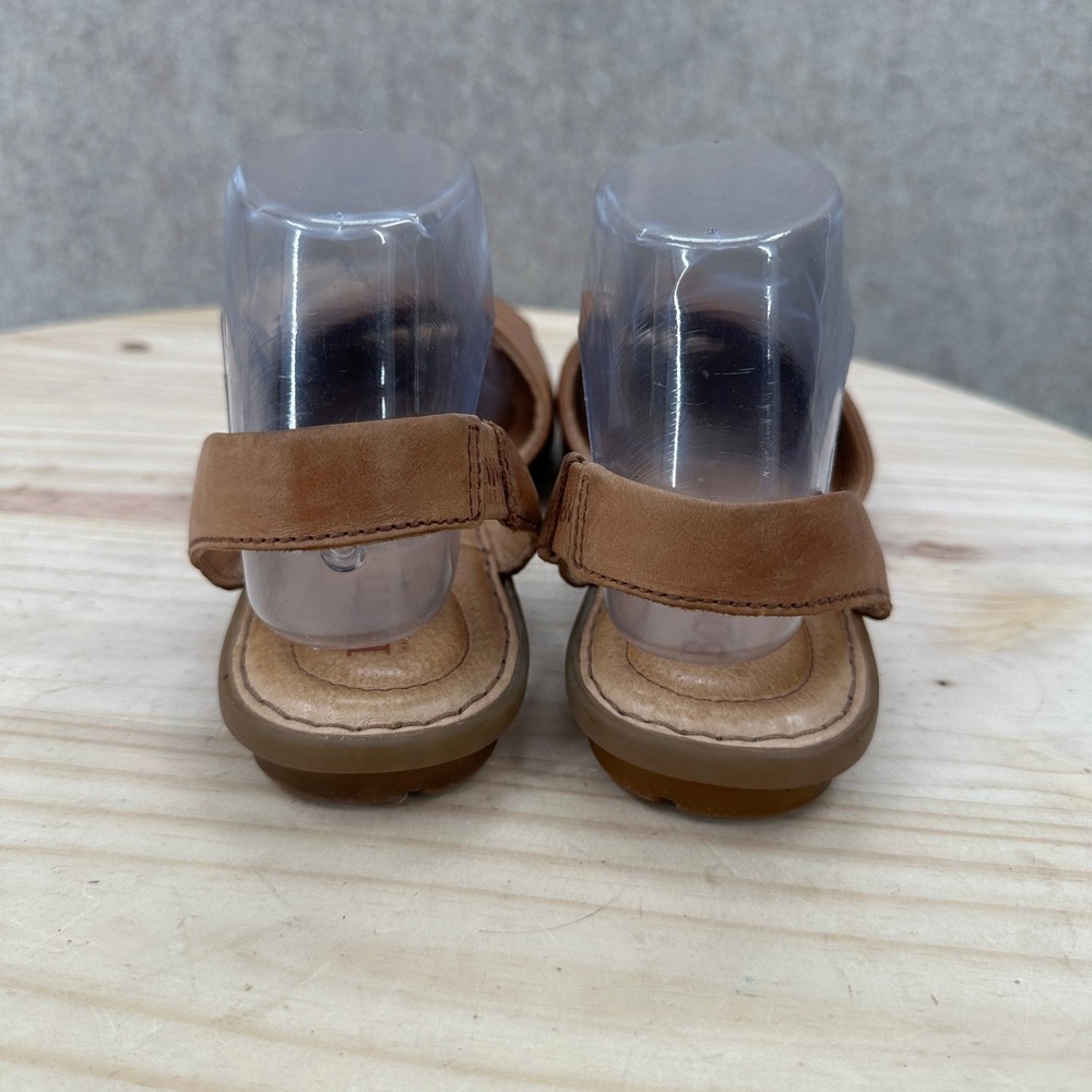 Born Trang Slingback Sandals Womens 8 Brown Leather Open Toe Flat - Picture 4 of 10